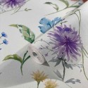 Marburg|Mehrfarbige Tapete mit Blumendruck im Textil-Effekt|Jugend
