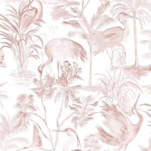 Papeldecor|Floral jungle wallpaper with cheerful animals|Wallpaper