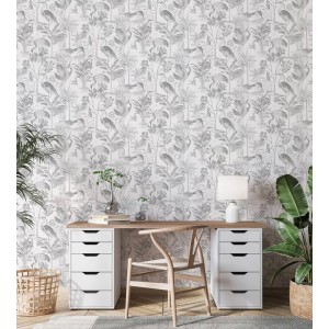 Marburg|Papier Peint floral haut de gamme anthracite|Papier Peint 2