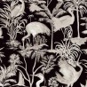 Marburg|Papier Peint avec des hérons noirs floraux tropicaux|Tropical