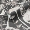 Marburg|Papier Peint avec des hérons noirs floraux tropicaux|Tropical