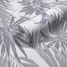Marburg|Wallpaper exotic leaves and hummingbirds in gray and violet|Wallpaper