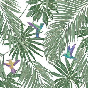 Marburg|Wallpaper tropical exotic green and brown plants|Tropical