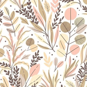 Rasch|Papel pintado floral briznas acuarela violeta|Papel Pintado