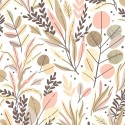 Marburg|Minimalist beige and pink floral wallpaper|Modern