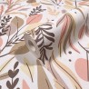 Marburg|Papel pintado floral minimalista beige y rosa|Moderno