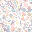 Marburg|Minimalist multicolored pastel-toned Wallpaper floral|Wallpaper