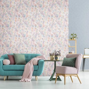 Marburg|Minimalist beige and pink floral wallpaper|Modern 2