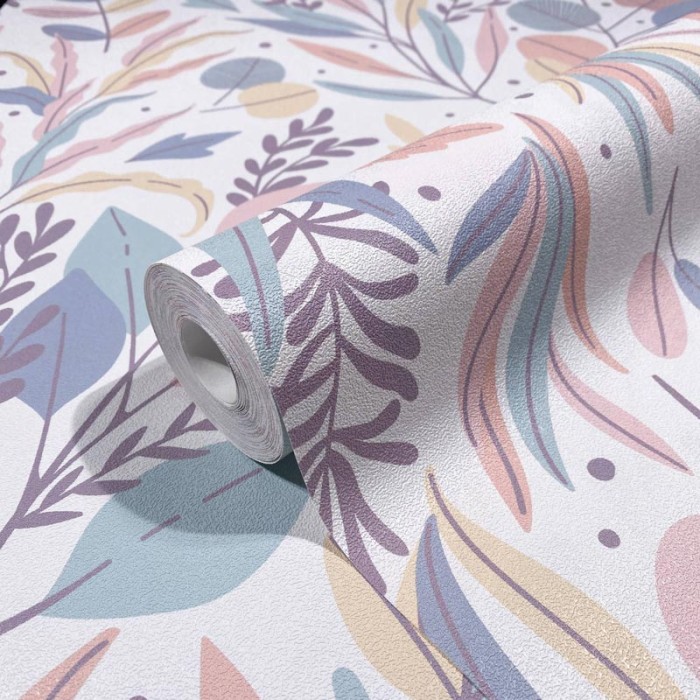 Marburg|Minimalist multicolored pastel-toned Wallpaper floral|Wallpaper