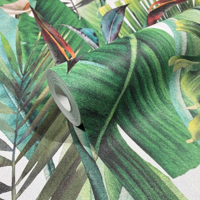Marburg|Papier Peint floral avec des callas ou des lys d'eau verts|Tropical