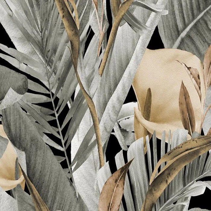 Marburg|Papel pintado floral calas o lirios marrón grisáceo|Tropical