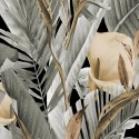 Marburg|Papier Peint floral callas ou lys brun grisâtre|Tropical