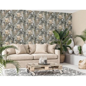 Marburg|Papier Peint floral avec des callas ou des lys d'eau verts|Tropical 2