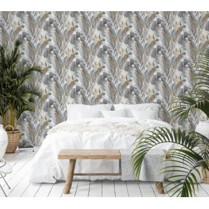 Marburg|Papier Peint floral avec des callas ou des lys d'eau verts|Tropical 2