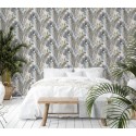 Marburg|Papier Peint tropical calas ou lys d'eau gris et ocre|Papier Peint