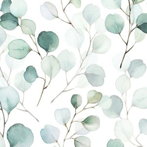 Marburg|Tapete floral mit Aquarellblättern in Braun und Grau|Skandinavisch