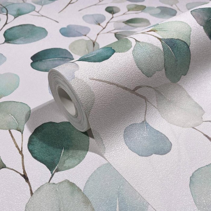 Marburg|Wallpaper floral watercolor green leaves|Youth Style