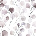 Marburg|Tapete mit floralen Aquarell-Violettblättern|Jugend
