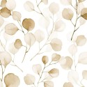 Marburg|Papel pintado estampado floral acuarela beige y marrón|Papel Pintado