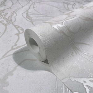 Casamance|Wallpaper marbled linen natural brown|Wallpaper