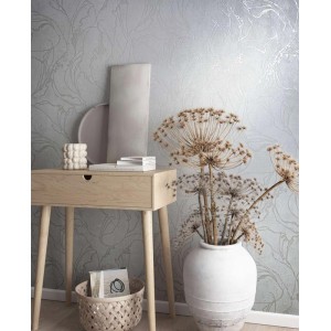 Casamance|Wallpaper marbled linen natural brown|Wallpaper 2