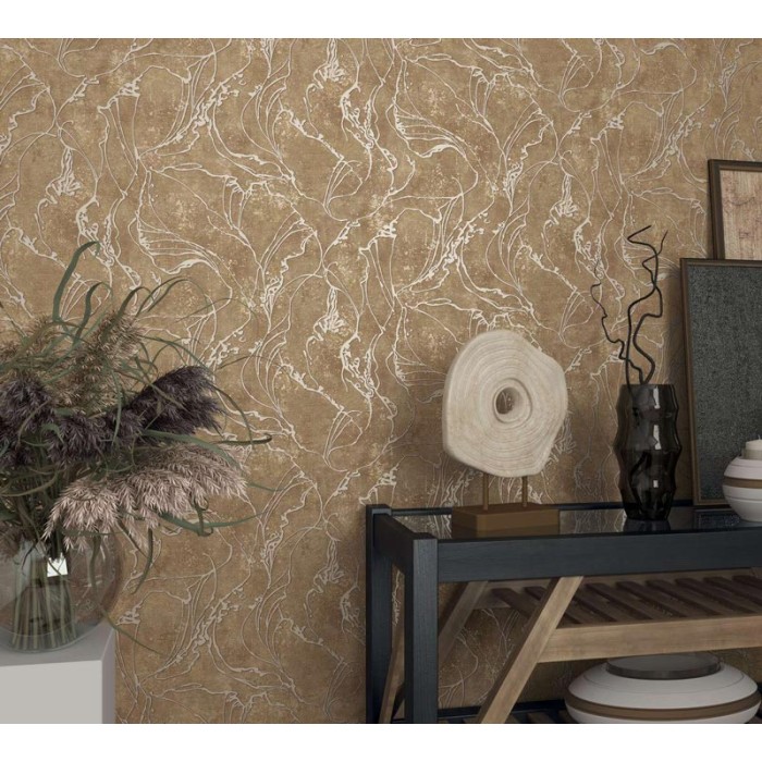 Marburg|Tapete abstrakt Beton Rost und Silber|Tapeten