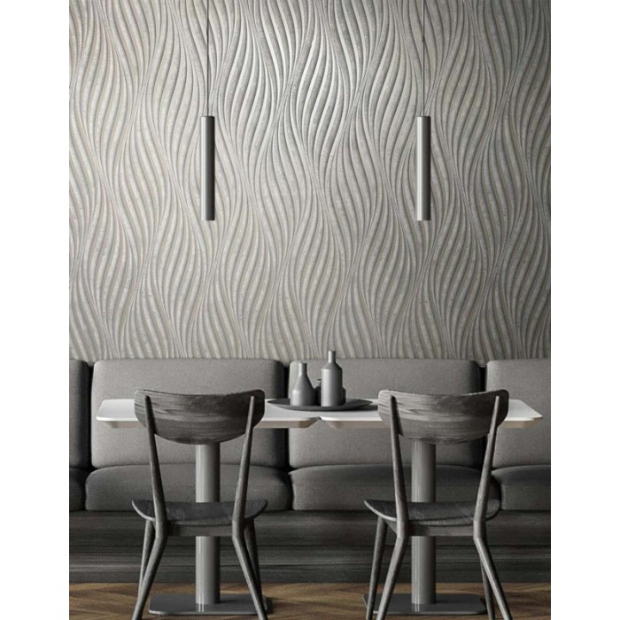 Marburg|Modern wallpaper with gray and silver concrete texture|Concrete Imitation