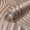 Marburg|Papel pintado moderno textura hormigón marrón y plata|Papel Pintado