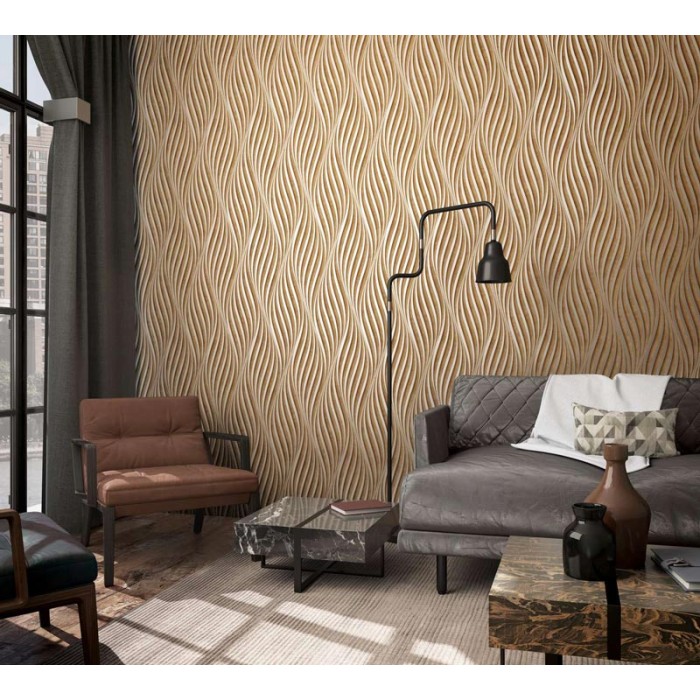 Marburg|Papel pintado moderno textura hormigón marrón y plata|Papel Pintado