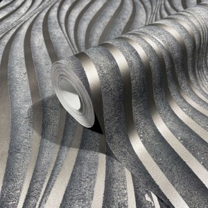 Marburg|Modern wallpaper with turquoise and silver concrete texture|Contemporary