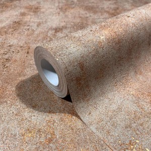 Marburg|Zeitgenössische schwarz-goldene Tapete im industriellen Stil|Betonimitat
