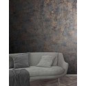 Marburg|Papel pintado hormigón negro detalles metálicos|Imitacion Hormigón