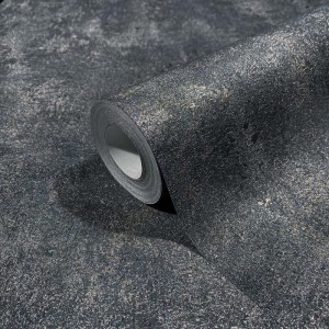 Marburg|Papier peint béton noir détails métalliques|Imitation Béton