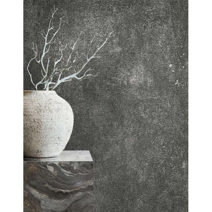 Marburg|Papel pintado contemporáneo estilo industrial negro y dorado|Imitacion Hormigón