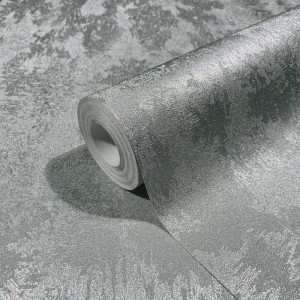 Marburg|Papel pintado moderno textura metalizada gris y plata|Moderno
