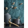 Marburg|Modern wallpaper with turquoise metallic texture|Stucco Imitation