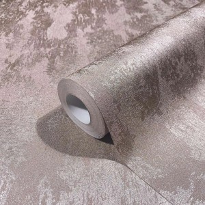 Grandeco|Papier peint abstrait contemporain marron gris|Imitation Stuc