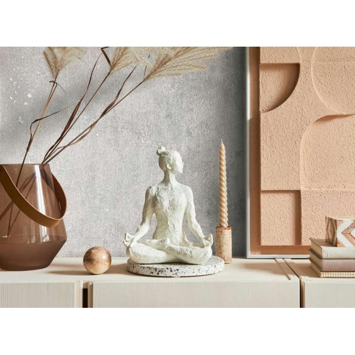 Marburg|Papier Peint moderne texture métallisée gris et argent|Moderne