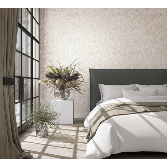 Marburg|Modern floral Wallpaper in beige and metallic gold|Wallpaper