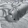 Marburg|Moderne graue und metallic-silberne Blumen-Tapete|Modern
