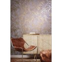 Marburg|Papier peint floral moderne marron et doré métallisé|Papier Peint