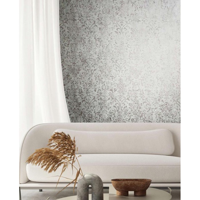 Marburg|Tapete Damast Silber|Damast