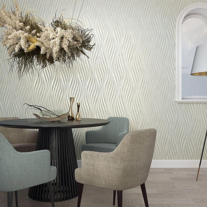 Marburg|Moderne Tapete mit türkis und silberner Betontextur|Zeitgenössisch