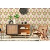 As Creation|Wallpaper retro florals green, pink|Retro