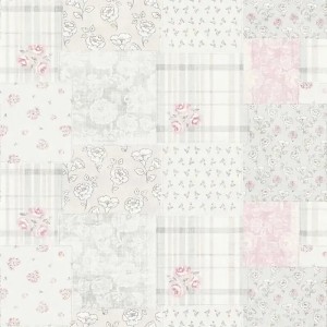 As Creation|Tapete romantische kleine Blumen grau, blau|Romantisch