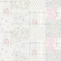 As Creation|Papier Peint petites fleurs tons pastel, gris, rose|Romantique