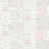 As Creation|Wallpaper small flowers in pastel tones, gray, pink|Romantic