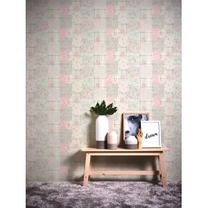 As Creation|Tapete romantische kleine Blumen grau, blau|Romantisch 2