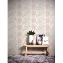 As Creation|Papier Peint petites fleurs tons pastel, gris, rose|Romantique