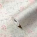As Creation|Papier Peint petites fleurs tons pastel, gris, rose|Romantique